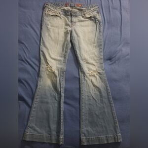 Express Light Blue Flare Jeans